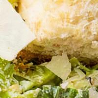 Caesar Salad · Fresh chopped romaine lettuce tossed with croutons topped with romano cheese.