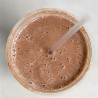 Jumpin' Monkey · Cold brew coffee, banana, almond butter, cacao powder, cinnamon, & almond milk.