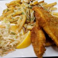 Fried Red Snapper (2Pc) · Crispy fried red snapper fillet, served with two side dishes and bread on the side. We fry i...