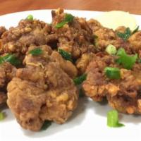 Fried Chicken Gizzards · Crispy fried chicken gizzards, served with two side dishes and a choice of bread on the side...
