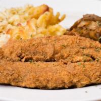 Fried Whiting · Served with two sides.