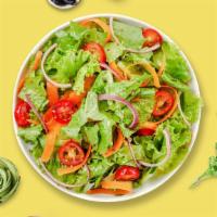 Garden Salad · Romaine lettuce, cherry tomatoes, carrots, and onions dressed tossed with lemon juice & oliv...