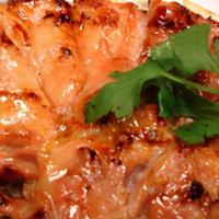 Grilled Chicken Banh Mi · Marinated chicken with honey garlic sauce. Served with cucumber, cilantro, pickled radish, a...