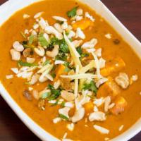 Shahi Paneer Korma · paneer cooked in a rich cream sauce with cashew nuts
