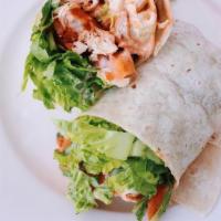 Buffalo Chicken Wrap · Fried buffalo chicken, lettuce, tomato and blue cheese all in a tortilla wrap