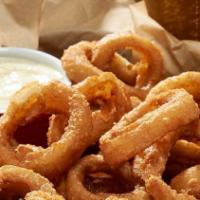 Beer Battered Onion Rings · 10 Pieces. Crispy onion slices deep-fried until golden-brown.