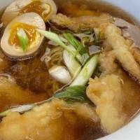 Chicken Ramen Soup · Miso broth, chicken, scallion, onsen egg (half cooked egg).