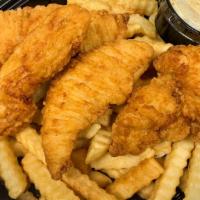 Chicken Finger Platter · Served with french fries.