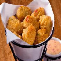 Sweet Corn Nuggets · Southern-style corn nuggets, whole corn kernels, and creamed corn, into balls, then dipped i...