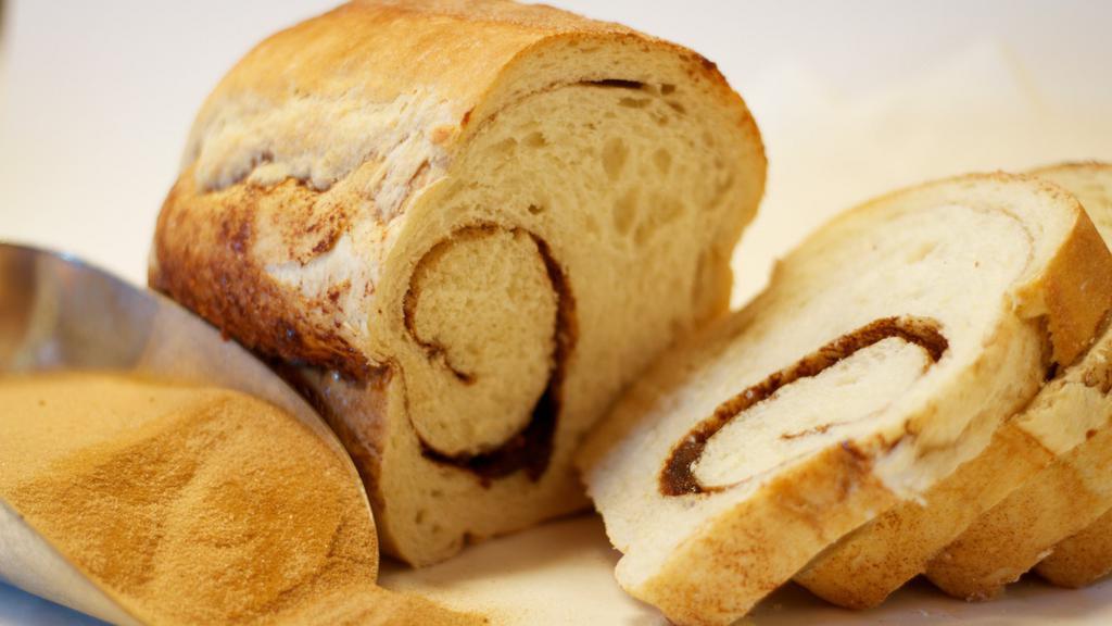 Cinnamon Swirl Bread - Daily · Our Cinnamon Swirl is a wonderful breakfast bread, perfect for French Toast. The cinnamon/sugar mixture is a wonderful blend of sweetness. Ingredients: Unbleached Flour, Honey, Water, Yeast, Salt, Cinnamon, Sugar.