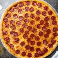 Pepperoni · Serves with pepperoni topped with mozzarella cheese and baked until golden brown.