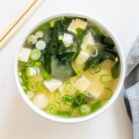Miso Soup · Seaweed, soft Tofu and fresh green onion in soy bean broth.