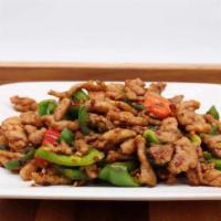 Szechuan Style Pork · Hot and spicy. Ask for Mild, Medium or Very Hot