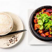 Chinese Eggplant W. Garlic Sauce · Hot and spicy. Ask for Mild, Medium or Very Hot.