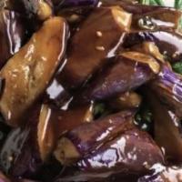 Eggplant String Beans · Hot and spicy. Gluten-free.