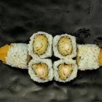 Shrimp Tempura Maki · Vinaigrette Sushi Rice, Sesame Seed, Seaweed Paper, Deep Fried Shrimp, Spicy Mayo, Lettuce.