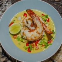 Killer Shrimp · coconut jasmine rice, thai curry