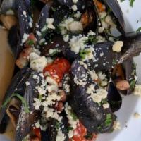 Italian Fresh Mussels · Pork belly, gorgonzola, garlic pinot grigio OR san marzano sauce