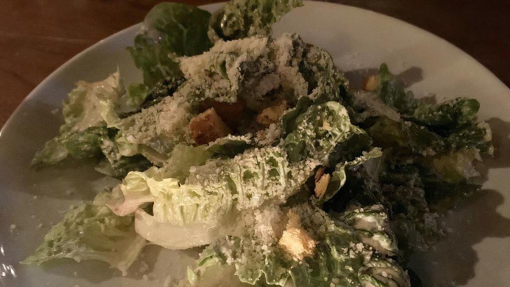 Gem Romaine Caesar Salad · baby gem romaine, local pecorino, seasoned croutons