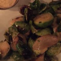 Crispy Brussels Sprouts · bacon, garlic aioli, fried egg