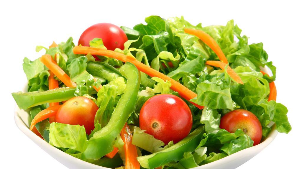 Side Salad · Mixed green, tomato, red onion, cucumber, carrot, pepper. Served with balsamic dressing.
