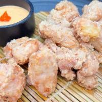 Karaage / Japanese Fried Chicken · Served with Yuzu Kosho Sauce. Prepared with Potato Starch.