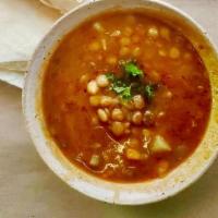 Lentil Soup 12 Oz · Moroccan vegetarian / vegan lentil soup served with pita