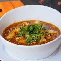 Spicy Mixed Tofu Pot · your choice of protein mixed with tofu in spicy Sichuan pepper hot sauce with pickled vegeta...