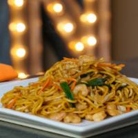 Lo Mein · egg noodle stir-fried with your choice of protein, carrots, scallions, oyster sauce, and cab...