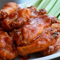 Buffalo Wings (6 Pcs.) · Served with celery. A house specialty, choose buffalo, bbq or old bay served with bleu chees...