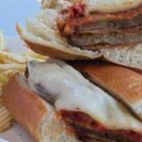 Eggplant Parmigiana Sub · Breaded eggplant topped with our homemade marinara sauce and a special blend of cheeses.