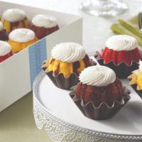 Featured Assortment · Chocolate Chocolate Chip, Red Velvet, Lemon and Blueberry Bliss

Our bite-sized Bundtinis ar...