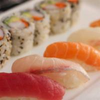 Mixed Lunch Set · Assorted sushi with California roll.