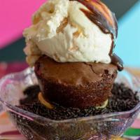 Gourmet Brownie Sundae · Mouth-watering brownies topped with super premium ice cream and delicious toppings. Brownie ...