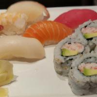 Sushi Combo · 6 pcs of assorted sushi & 1 California roll