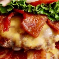 Philbert Burger - Double · Double Beef burger, American cheese, Applewood smoked bacon, green leaf lettuce, tomato & HB...