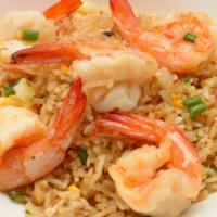 Shrimp Fried Rice · Aromatic rice dish made with basmati rice, stir fried with shrimp and spices.