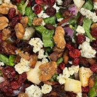Special: Spring Salad · Cranberry Salad! Romaine, bacon, apples, red onion, candied walnuts, dried cranberries and c...