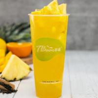 Fresh Pineapple Fruit Tea · Fresh press pineapple juice & four season green tea.