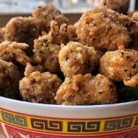 Fried Onion Poppers · Taiwanese fried onion poppers (tastes like little onion rings). Served w/side of General's s...
