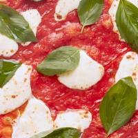 Margherita (Dd) · san marzano tomato sauce, house-made fresh mozzarella, fresh basil, extra virgin olive oil