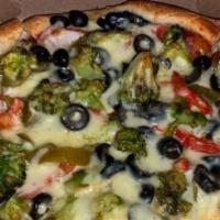 Vegetarian Pizza (Large) · Mushroom, tomato, pepper, olive and broccoli.