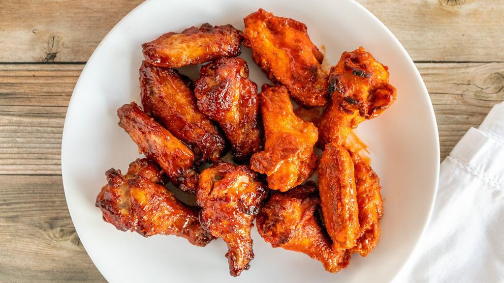 Wings · Deep-fried chicken wings with choice of sauce.