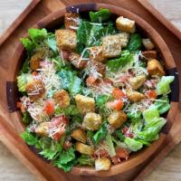 Caesar Salad · Large Full Size Salad enough to share for two with Romaine, fresh parm, tomato & croutons.