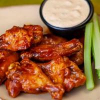 Honey Chipotle Bbq Wings Large · Barbecue sauced up with smoky chipotle peppers and a bit of honey.