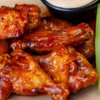 Honey Chipotle Bbq Wings Small · Barbecue sauced up with smoky chipotle peppers and a bit of honey.