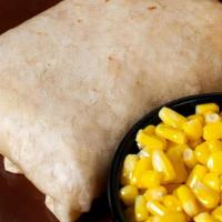 Kiddo Burrito · Choose grilled chicken, steak or taco beef.  Side of buttered corn.