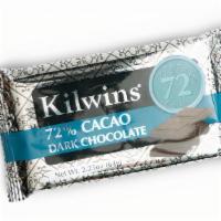 Kilwins 72% Dark Chocolate Bar 2.25 Oz. · Our 72% Cacao Dark Chocolate has a perfectly intense chocolate flavor, only available at Kil...