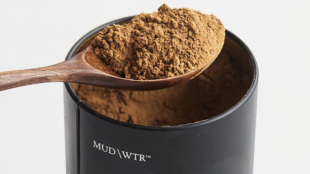 Mudwtr · Mudwtr has health benefits of chai and other supplements, is a powder blend: organic mushrooms — including lion’s mane, Chaga and reishi — cacao, a spice blend with a chai-like profile (cinnamon, turmeric, ginger, cardamom, black pepper, nutmeg and cloves), plus black tea powder and Himalayan sea salt.
