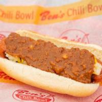 Junior Dog · Enjoy our Classic Junior Chili Dog served on a warm steamed bun with your choice of condimen...